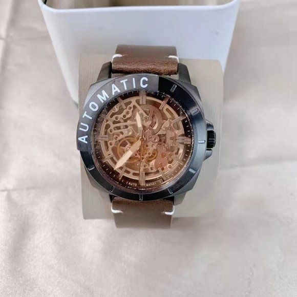 Fossil BQ2429 Privateer Sport Mechanical Brown Leather Watch - Picture 2 of 4